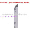 CE maquillaje manual manual microblade pens7 9 11 12 14 16 18 19 21 broches agujas hoja 3D bordado de cejas / microblade aguja